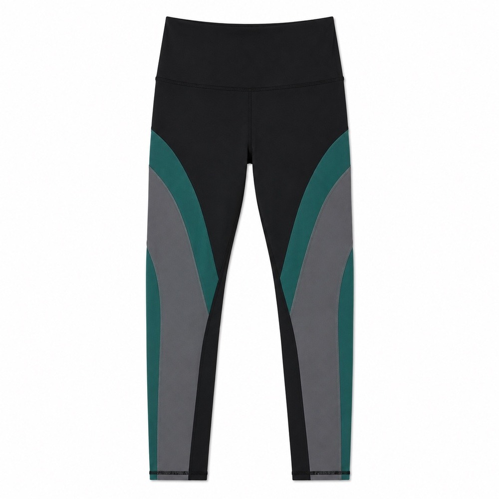 Noli Colorblock High Rise Leggings Small‎ Gray Teal Activewear